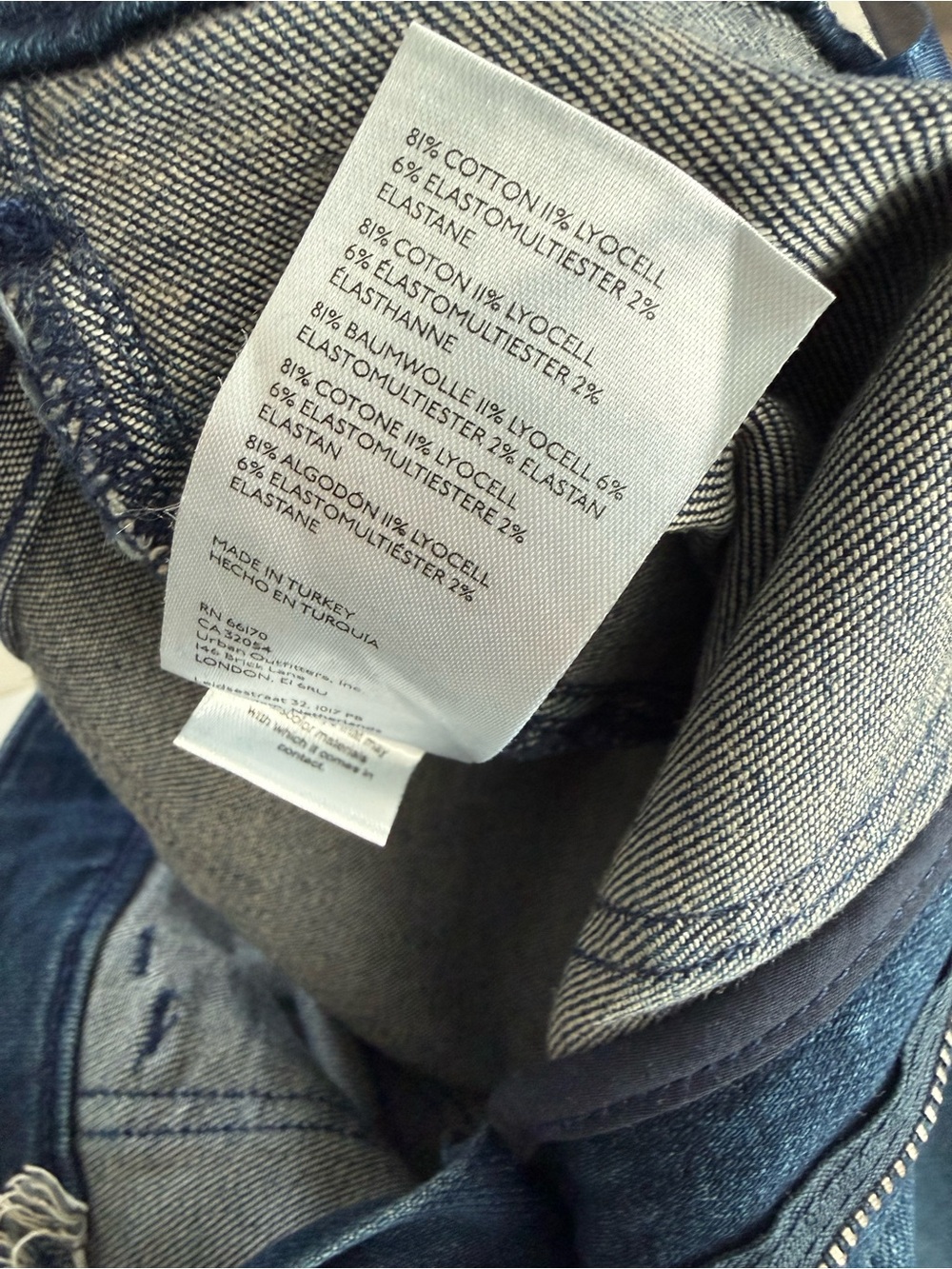 Pilcro Dark Blue Denim Flare Jeans 28 - Picture 5 of 6